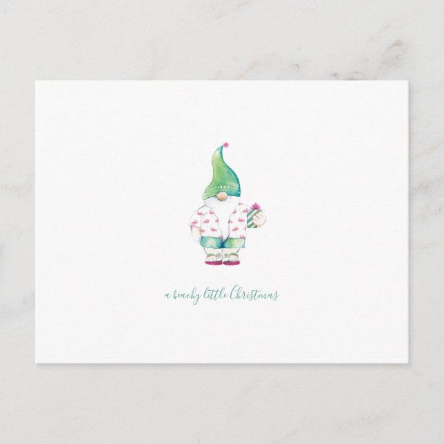 Watercolor Christmas Santa Postcard (Front)