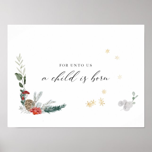 Watercolor Christmas scripture wall art (Front)