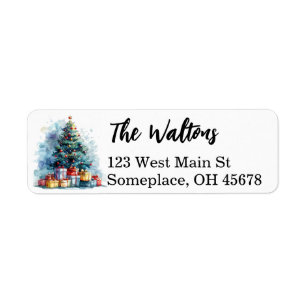 Watercolor Christmas Tree