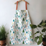 Watercolor Christmas Tree Apron<br><div class="desc">This festive apron is perfect for Christmas cooking, baking, and crafting! Featuring a playful colour scheme of watercolor Christmas trees. Makes for a great gift and festive decor throughout the holidays!</div>