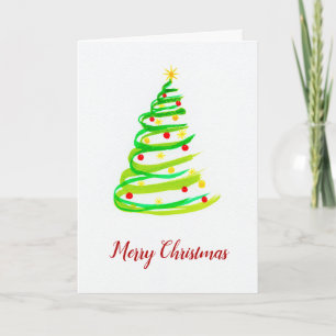 Watercolor Christmas Tree Card