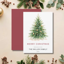 Watercolor Christmas Tree card