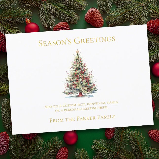 Watercolor Christmas Tree Holiday Card (Creator Uploaded)