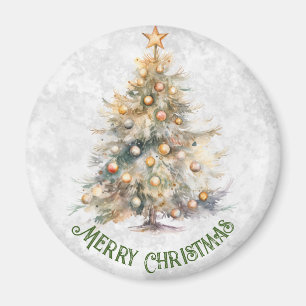 Watercolor Christmas Tree  Magnet
