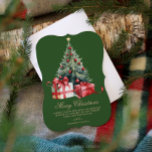 Watercolor Christmas Tree Non Photo Christmas Card<br><div class="desc">Spread holiday cheer with this elegant watercolor Christmas tree, non-photo Christmas Card. This beautifully simple Holiday card is the perfect way to send your season's greetings. Easily to personalize the greeting and edit the fonts to your liking. This whimsical custom Christmas card is charming way to remind your friends and...</div>
