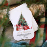 Watercolor Christmas Tree Non Photo Christmas Card<br><div class="desc">Spread holiday cheer with this elegant watercolor Christmas tree, non-photo Christmas Card. This beautifully simple Holiday card is the perfect way to send your season's greetings. Easily to personalize the greeting and edit the fonts to your liking. This whimsical custom Christmas card is charming way to remind your friends and...</div>