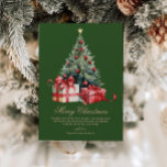 Watercolor Christmas Tree Non Photo Christmas Card<br><div class="desc">Spread holiday cheer with this elegant watercolor Christmas tree, non-photo Christmas Card. This beautifully simple Holiday card is the perfect way to send your season's greetings. Easily to personalize the greeting and edit the fonts to your liking. This whimsical custom Christmas card is charming way to remind your friends and...</div>