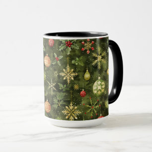  Watercolor  Christmas tree ornament Mug