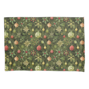  Watercolor  Christmas tree ornament Pillowcase