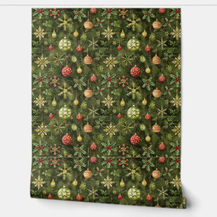 Watercolor Christmas tree ornament Wallpaper