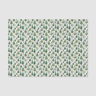 Watercolor Christmas Tree Tissue Paper 