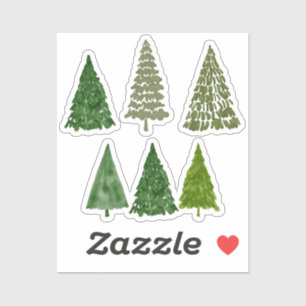 Watercolor Christmas Trees