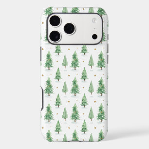 Watercolor Christmas Trees Seamless Pattern