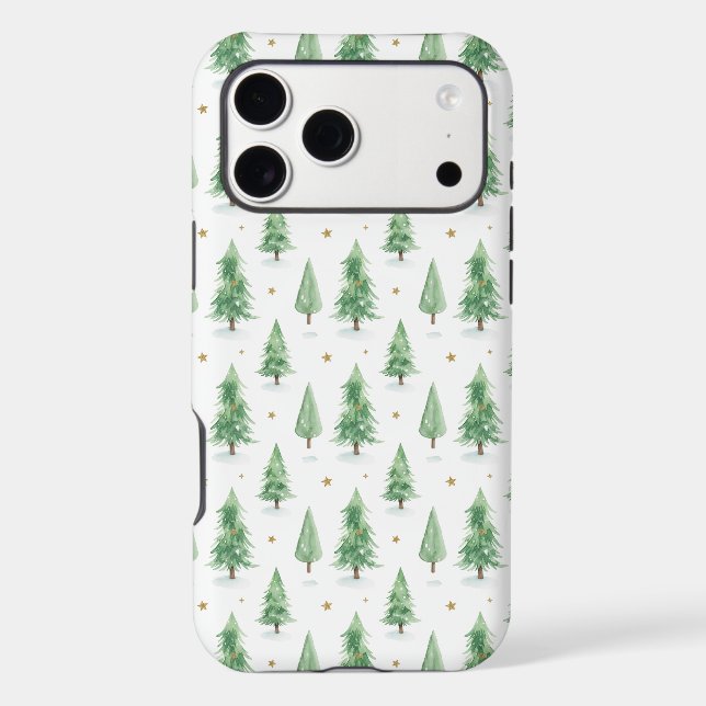 Watercolor Christmas Trees Seamless Pattern (Back)