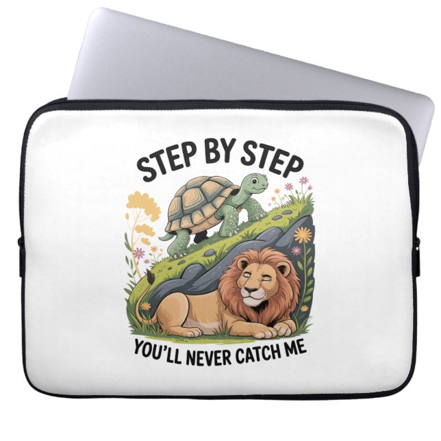 Watercolor Christmas Turtle Laptop Sleeve (Front)