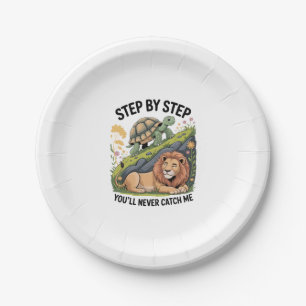 Watercolor Christmas Turtle Paper Plate