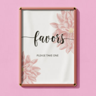Watercolor Chrysanthemum  Baby Shower Favours Poster