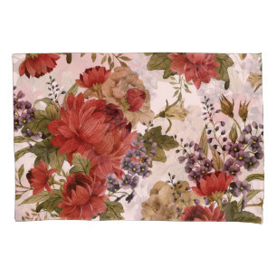 Watercolor Chrysanthemum Roses: Floral Seamless Pillowcase