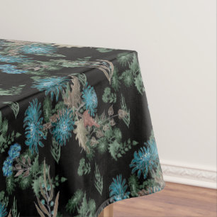 Watercolor , chrysanthemums tablecloth