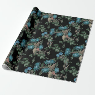 Watercolor , chrysanthemums wrapping paper