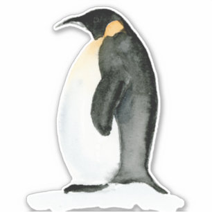 Watercolor Chubby Penguin - Vinyl Cut Sticker