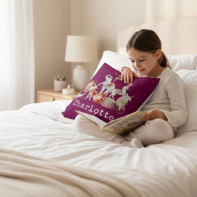 Watercolor Circus Animals Juggling Elephant Design Throw Pillow (Creator Uploaded)