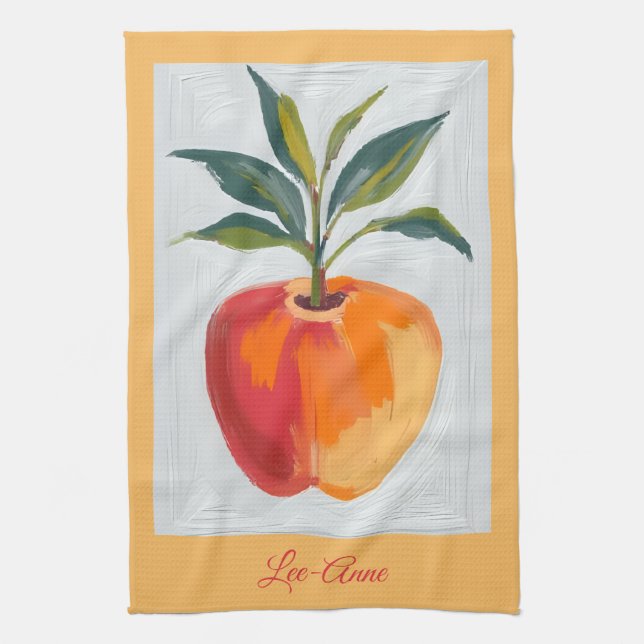 Watercolor Citrus Fruit – Farmhouse  Kitchen Towel (Vertical)
