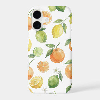 Watercolor Citrus Fruit Pattern – Lemon & Orange