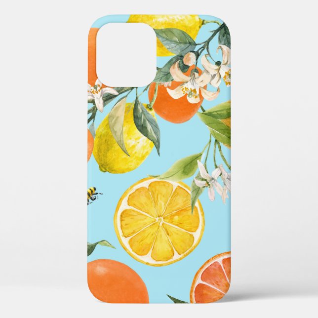 Watercolor Citrus Fruits: Hand Drawn Case-Mate iPhone Case (Back)