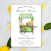 Watercolor Citrus Lemon Cart Bridal Shower
