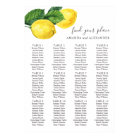 Watercolor citrus lemon wedding seating chart