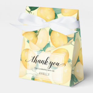 Watercolor Citrus Lemons Favor Box