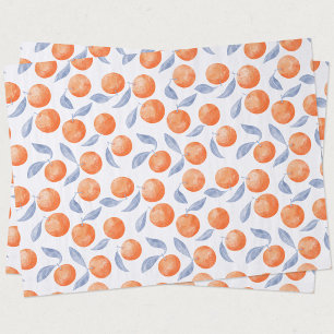 Watercolor Citrus Oranges Mediterranean Tissue Paper