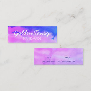 Watercolor Clothing Jewellery Price Size Hang Tag