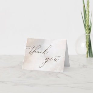 Watercolor Cloud 9 Bridal Shower Thank You  Card