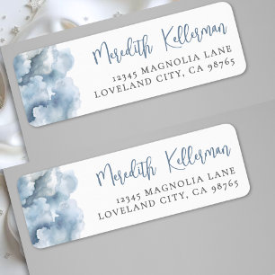 Watercolor Cloud Return Address