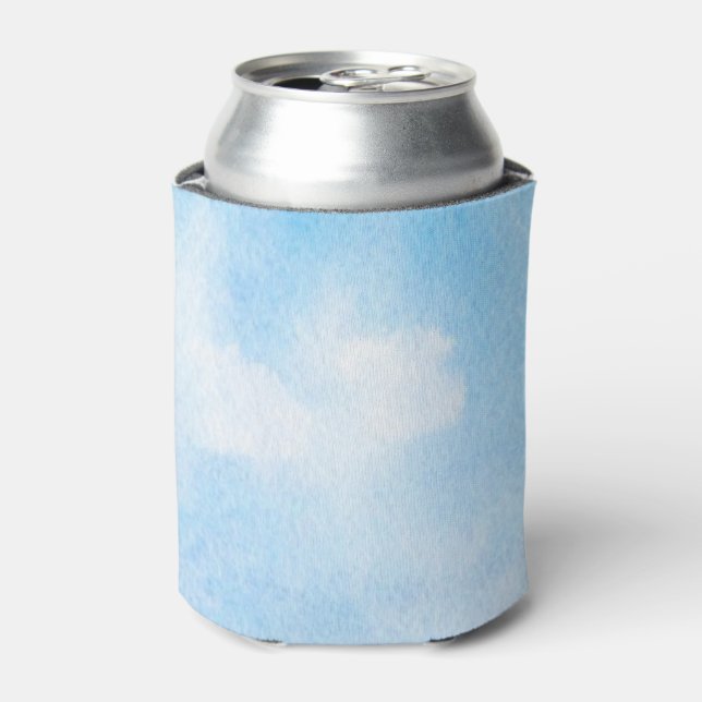 Watercolor clouds and sky background can cooler (Can Front)