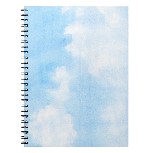 Watercolor clouds and sky background notebook (Front)