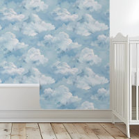 Watercolor Clouds Soft blue