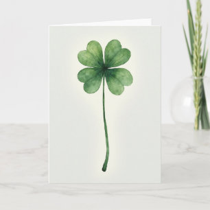 Watercolor Clover Card