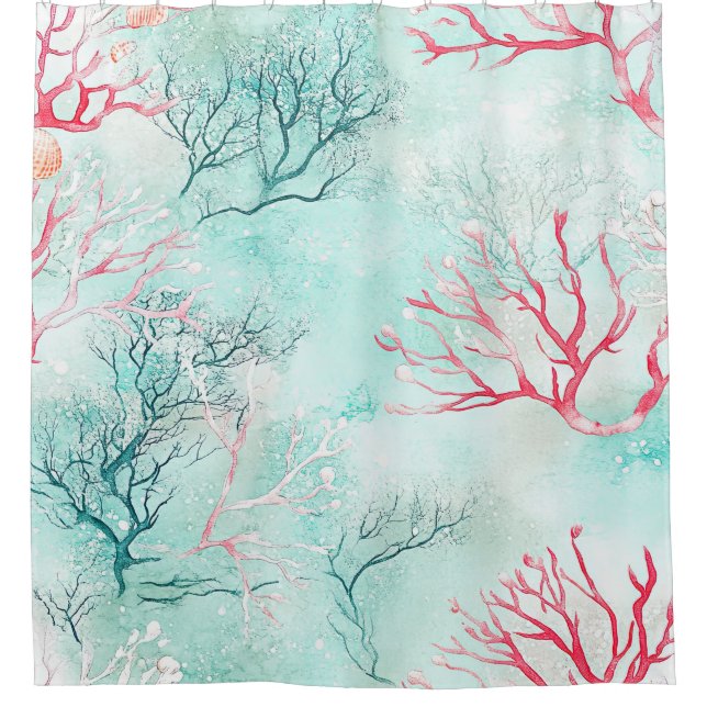 Watercolor Coastal Coral Pattern (Front)