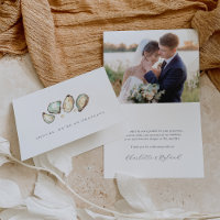 Watercolor Coastal Oyster Wedding