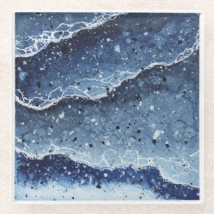 Watercolor Coaster Waves