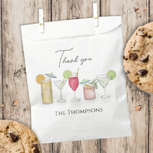 Watercolor Cocktail Party Cute Custom Favour Bag