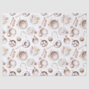 Watercolor Coffee, Cake, and Cocoa Decoupage Tissue Paper