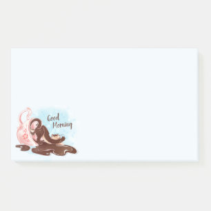 Watercolor Coffee Cat Post-it Notes