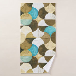 Watercolor coloful modern geometric seamless patte bath towel