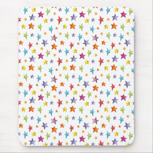 Watercolor color stars  tank top mouse pad