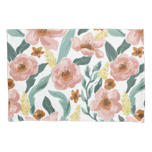 Watercolor Colorful Floral Pillowcase