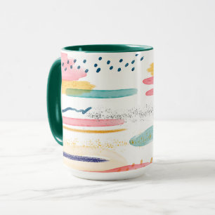 Watercolor Colorful Geometrical abstract minimal   Mug